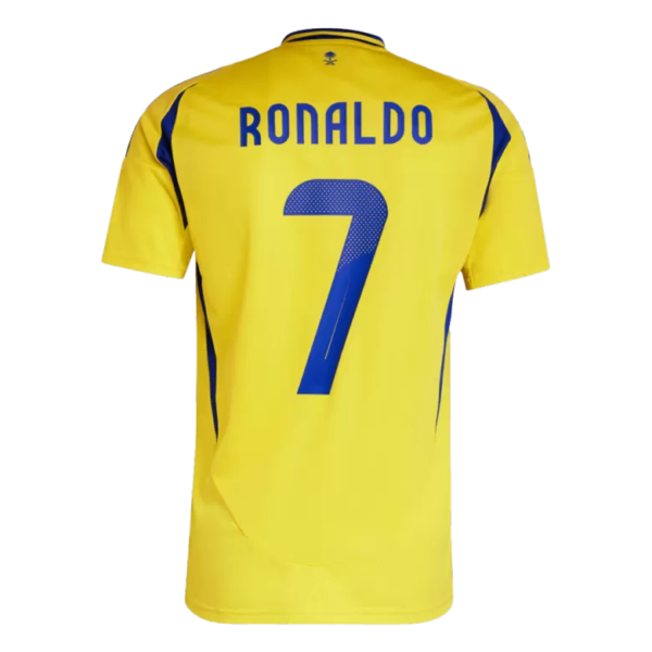 ADIDAS CRISTIANO RONALDO AL NASSR HOME JERSEY 24/25 (IMPACT YELLOW/ROYAL BLUE) - Image 4