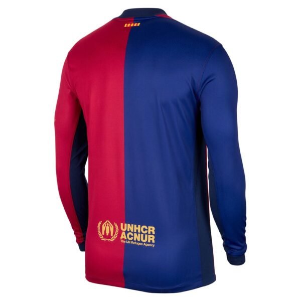 Nike FC Barcelona 2024/25 Men's Stadium Long Sleeve Home Jersey - Image 2