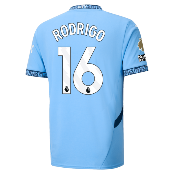 PUMA MANCHESTER CITY  HOME JERSEY W/ EPL + NO ROOM FOR RACISM PATCH 24/25 (TEAM LIGHT BLUE/MARINE BLUE) - Image 2