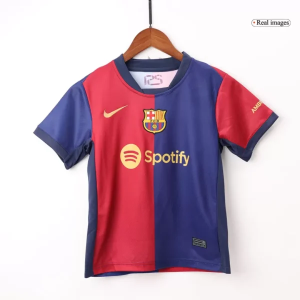 Barcelona Home Jersey Kit 2024/25 Kids(Jersey+Shorts) - Image 8